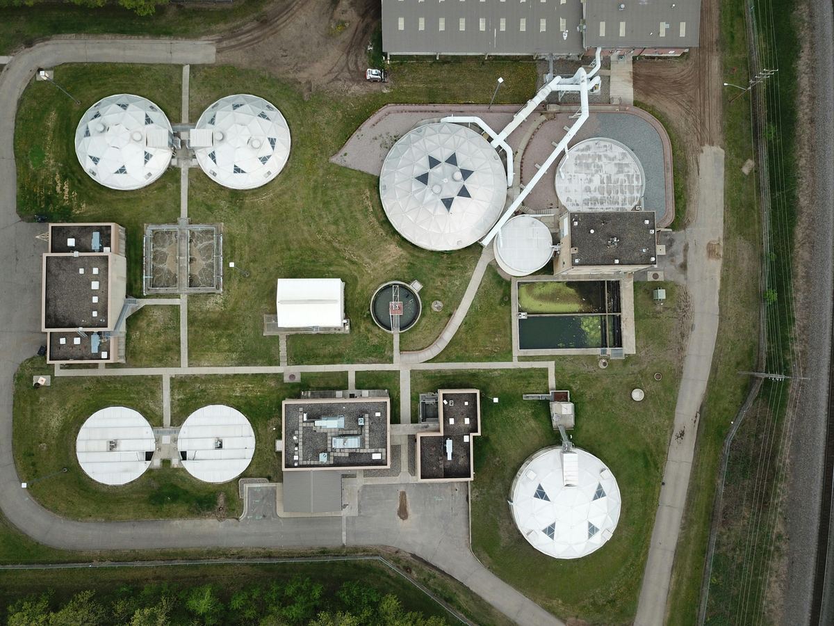 Calgary Bonnybrook Wastewater Treatment Plant aerial